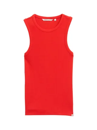 Denim Tom Tailor - Racerback Ripp Top scarlet red - Gr. - L