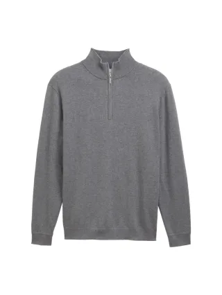 Tom Tailor - Troyer Strickpullover mit Kaschmir-Anteil grau - Gr. - XXL
