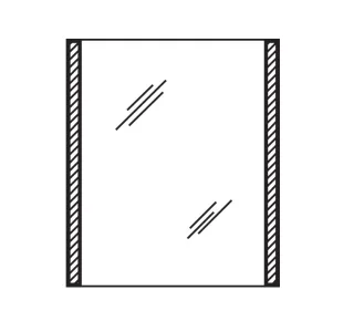 Pelipal Serie 25 Pelipal Spiegelschrank S25-SPS06L-RA, B:600, H:703, T:170mm S25-SPS06L-RA