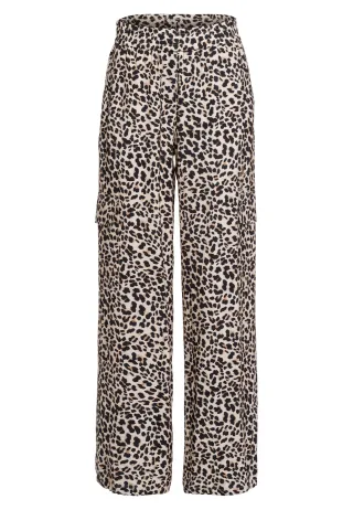 Marc Aurel - Carghose mit Leopardenprint light sand varied - Gr. - 34