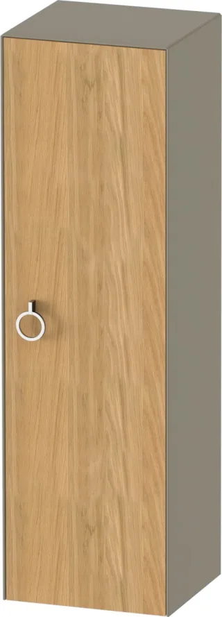 Duravit White Tulip Halbhochschrank Natur Eiche & Stein Grau Hochglanz & Matt 400x360x1320 mm - WT13 WT1333RH5H2