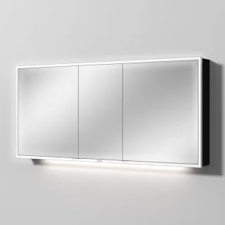 Sanipa Reflection Spiegelschrank MILO 160 mit LED-Beleuchtung, Schwarz-Matt, AU03908 AU03908