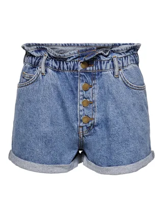 ONLY - ONLCUBA PAPERBAG DNM SHORTS NOOS medium blue denim - Gr. - XS