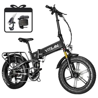 [EU Direct] Vitilan i7pro 3.0 Electric Bike 48V 20AH SamsungBattery 750W Motor Recommended Top Speed 25KM/H 20*4.0inch T