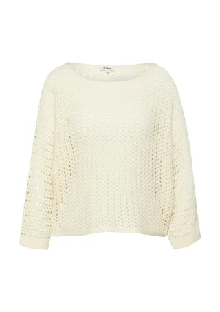 s.Oliver - Strickpullover creme - Gr. - 36