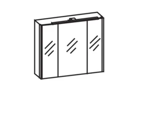 Artiqua LED-Spiegelschrank mit Farbtemperaturwechsel, Sangallo Grau quer, 074-SDT-1-80-432 074-SDT-1-80-432