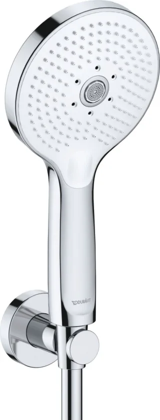 Duravit Brausehalterset Chrom & Weiß Hochglanz 120x130x276 mm - UV0712001005 UV0712001005