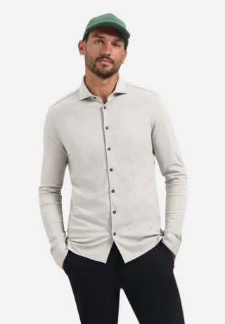 No Excess - Shirt Jersey Melange Stretch clay - Gr. - M