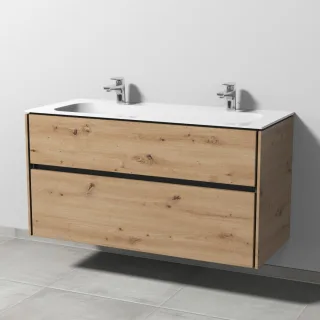 Sanipa Twiga Keramik-Set Finion mit 2 Auszügen, Eiche Natural-Touch, SL26485 SL26485