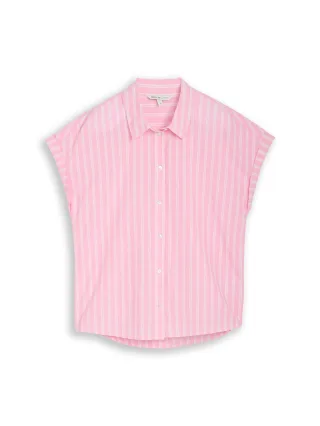 Denim Tom Tailor - Bluse mit Streifenmuster blush pink stripe - Gr. - S