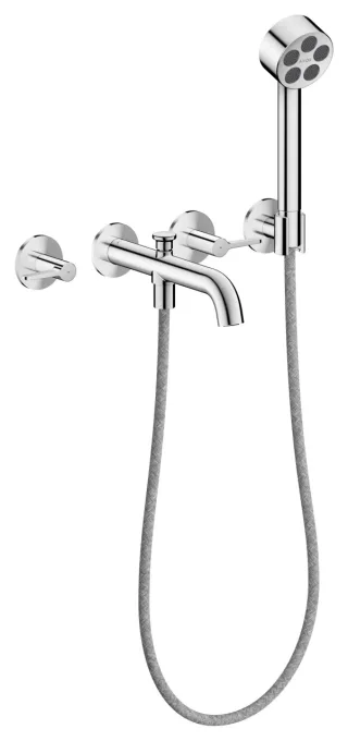Hansgrohe 3-Loch Wannenarmatur AXOR One Unterputz Wandm.Handbrause Hebelgr.chr, 48444000 48444000