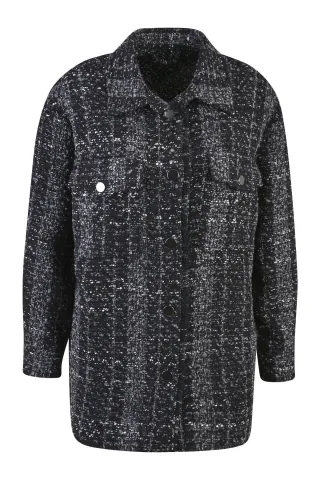 Milano Italy - Jacket with chest pockets black print - Gr. - 46