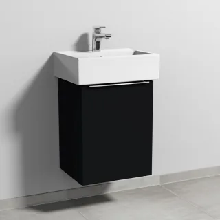 Sanipa 3way Waschtischunterbau zu Duravit Vero Air Waschtisch mit 1 Tür, Schwarz-Matt UF43008