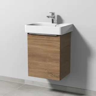 Sanipa 3way Waschtischunterbau zu Geberit Smyle Square Waschtisch mit 1 Tür, Eiche-Kansas UM66859