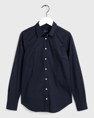 GANT - Stretch Broadcloth Bluse evening blue - Gr. - 36