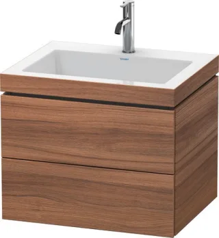 Duravit L-Cube c-bonded Set wandhängend Nussbaum Matt 600x480x500 mm - LC6926O7979 LC6926O7979