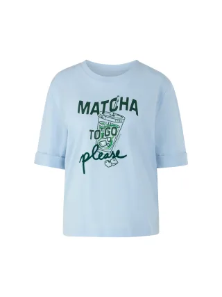 Marc Cain Sports - Shirt mit Matcha-Print Rethink Together skyway new - Gr. - 44