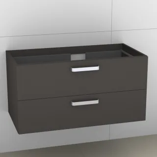Artiqua 414 Waschtischunterschrank für Venticello 4134R2 Stahlgrau, 414-WU2L-V109-7142-88 414-WU2L-V109-7142-88