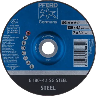 PFERD TOOLS Schruppscheibe E Leistungslinie SG STEEL für Stahl - 62217426