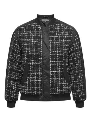 ONLY CARMAKOMA - CARKARMA BOMBER MIX JACKET OTW black - Gr. - 46