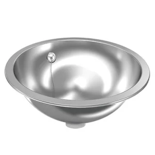 KWC Aquarotter Rundbecken, RONDO, Edelstahl, hgl, 426x160 mm, Überlauf, Ab-u.Überlaufgarn., 36000097 3600009750