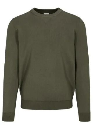 BASEFIELD - NOS Rundhals Pullover chrome green - Gr. - S
