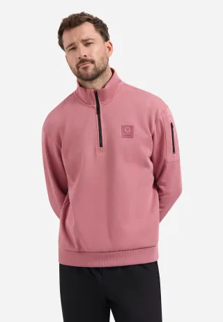 No Excess - Sweater Half Zip old pink - Gr. - XXXL