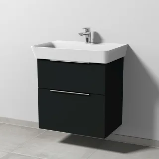 Sanipa 3way Waschtischunterbau zu Ideal Standard Connect Air Cube Waschtisch mit 2 Auszügen, Vulkan- UP6491V
