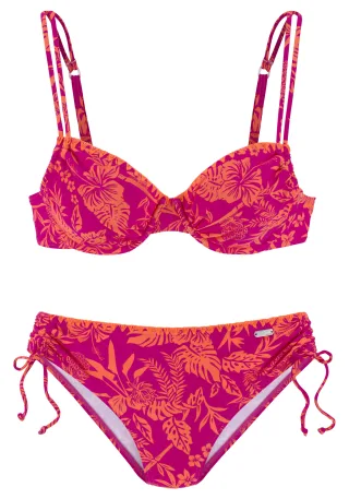LASCANA - Venice Beach LM exkl. Sport Bügel-Bikini berry-orange - Gr. - 38E