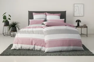 OTTO home Bettwäsche "Yonne" 3 Stk. in frischen Farben, gestreifte Bettwäsche, ab Gr. 135x200 cm
