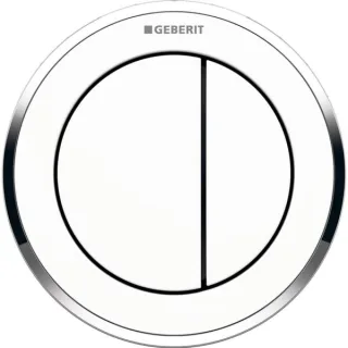 Geberit Fernbetätigung Typ 10 pneumatisch für 2-Mengen-Spülung Möbeldrücker weiß/glanzchrom, 116057K 116057KJ1