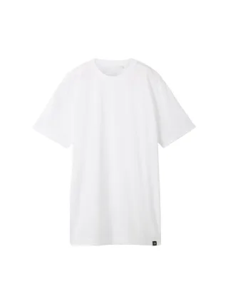 TOM TAILOR Denim - Basic T-Shirt weiß - Gr. - S