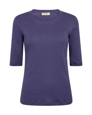 MOS MOSH - MMMali O-neck 3/4 Sleeve Tee crown blue - Gr. - L