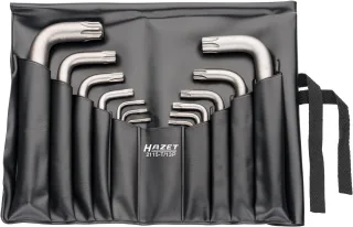 HAZET Winkelschraubendreher-Satz Innen TORX® Profil T 7 – T 60, 13-teilig - 2115-T/13P