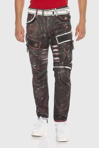 Cipo & Baxx 5-Pocket-Jeans "Jeans" mit coolem Print