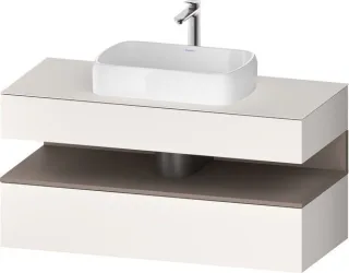 Duravit Qatego Konsolenwaschtischunterbau wandhängend Weiß Supermatt 1200x550x600 mm - QA47320438400 QA4732043840010