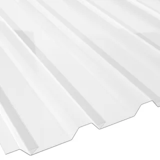 Polycarbonat Lichtplatte | Spundwand | 35/207 | 1 mm | Breite 1070 mm | glasklar
