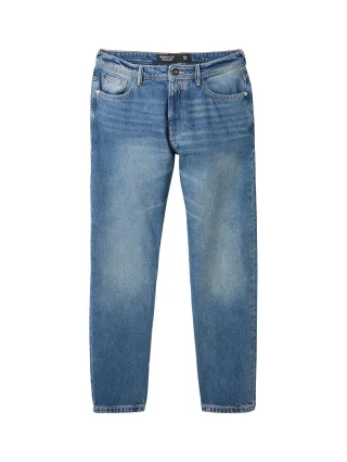 Denim Tom Tailor - LOOSE STRAIGHT FIT Jeans used mid stone blue denim - Gr. - 28/34