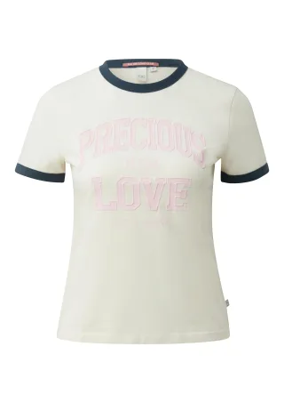 qs - T-Shirt creme|mehrfarbig - Gr. - M