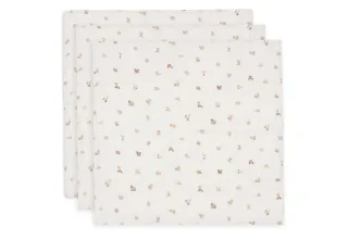 Jollein Spucktuch Hydrophill 70x70cm Animal Friends 3er-Pack