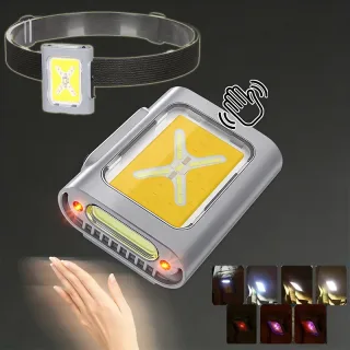 BIKIGHT X7 Ultra Bright Hands-Free Mini Headlamp with IR Motion Sensor 7 Lighting Modes Built-in High-Capacity Lithium B