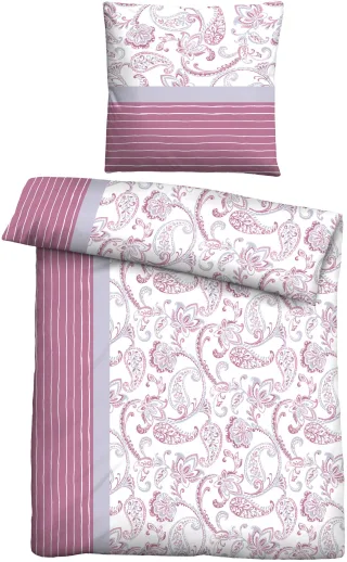 Castell - Markenbettwäsche Bettwäsche "0351110" 2 Stk. Poly-Cotton, wohlig warm, pflegeleicht, atmungsaktiv, Reißverschluss
