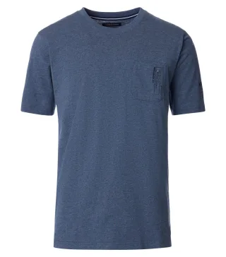 CASAMODA - T-Shirt mit Brusttasche blau - Gr. - XXL