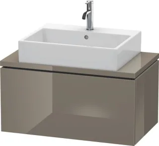 Duravit L-Cube Konsolenwaschtischunterbau wandhängend Flanell Grau Hochglanz 820x477x400 mm - LC5802 LC580208989