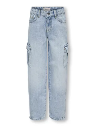 KIDS ONLY - KOGHARMONY WIDE CARGO CARROT AZG NOOS light blue denim - Gr. - 146