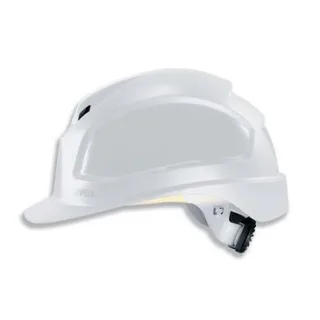 uvex pheos B-WR Schutzhelm mit Lüftung - mit Drehradsystem - langer Schirm weiß 52 cm - 61 cm - 9772030