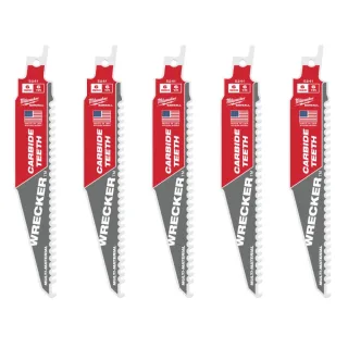 Milwaukee Säbelsägeblatt THE WRECKER HM-bestückt 6TPI 5er Pack - 48475541