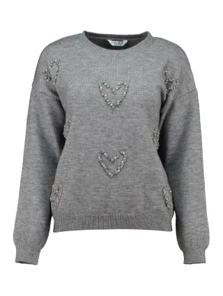 Zabaione - Pullover An44nie grey mel - Gr. - S/M