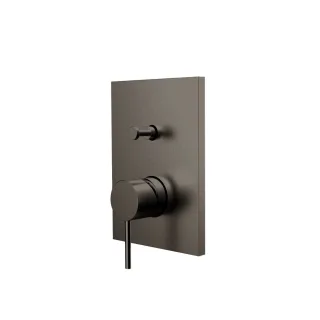 Herzbach design ix pvd Unterputz Wannenbatterie plus blende eckig, Black Steel, 21.130305.2.40 21.130305.2.40