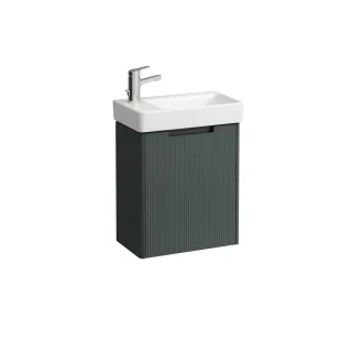 LAUFEN Waschtischunterschrank JUNA 262x454x522 1 Tür m. Griffmulde f.WT H815955 verkehrsgrau, H41145 H4114511092661